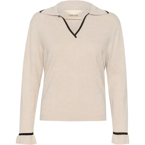 Knitwear > V-neck Knitwear - - Cream - Modalova