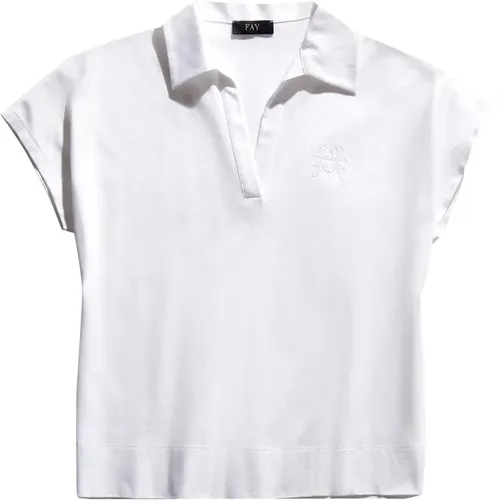 Fay - Tops > Polo Shirts - White - Fay - Modalova