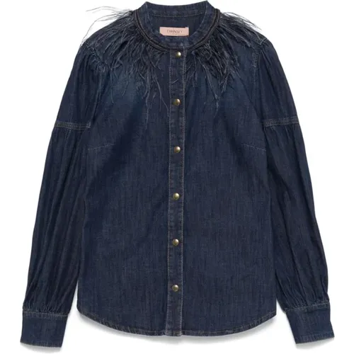 Blouses & Shirts > Denim Shirts - - Twinset - Modalova