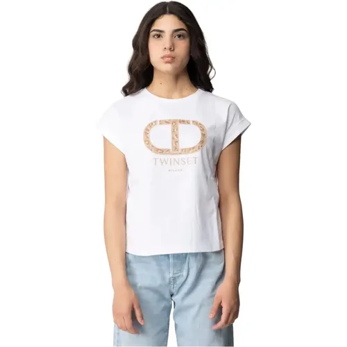 Twinset - Tops > T-Shirts - White - Twinset - Modalova