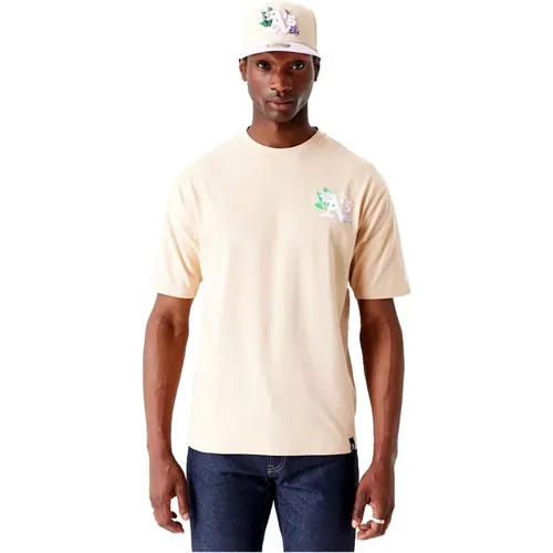 New Era - Tops > T-Shirts - Beige - new era - Modalova