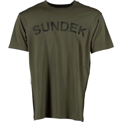 Sundek - Tops > T-Shirts - Green - Sundek - Modalova