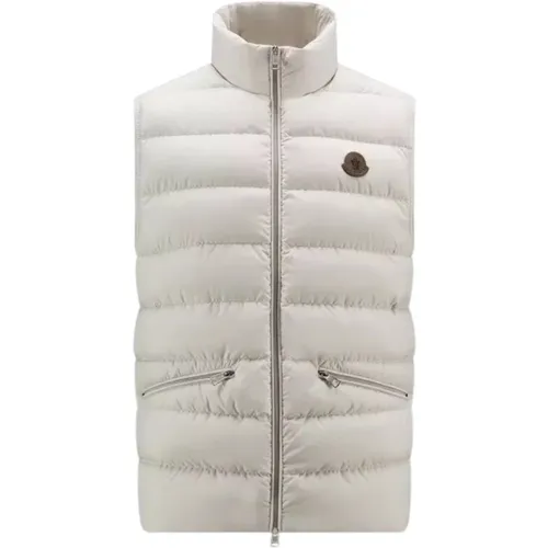 Moncler - Jackets > Vests - Beige - Moncler - Modalova