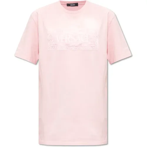 Versace - Tops > T-Shirts - Pink - Versace - Modalova