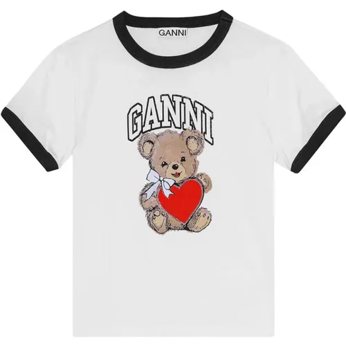 Ganni - Tops > T-Shirts - White - Ganni - Modalova