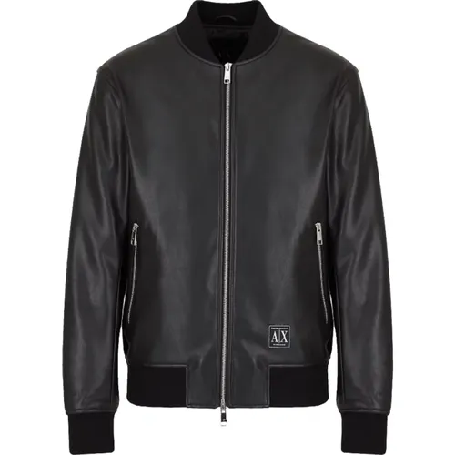 Jackets > Leather Jackets - - Armani Exchange - Modalova