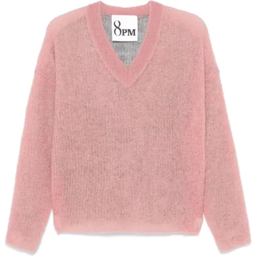 Knitwear > V-neck Knitwear - - 8pm - Modalova