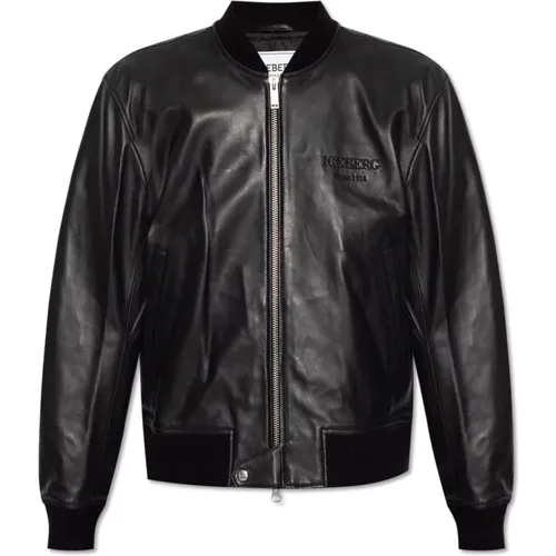 Jackets > Leather Jackets - - Iceberg - Modalova