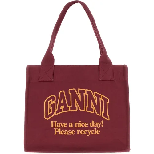 Ganni - Bags > Tote Bags - Red - Ganni - Modalova