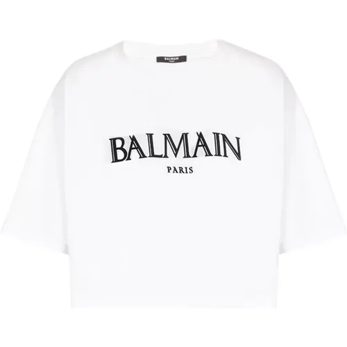Balmain - Tops > T-Shirts - White - Balmain - Modalova