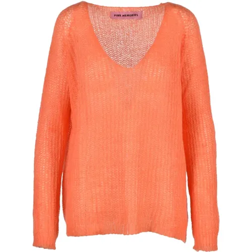 Knitwear > V-neck Knitwear - - Pink Memories - Modalova