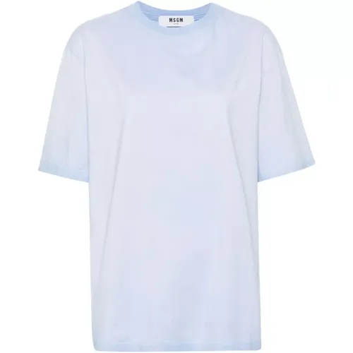 Msgm - Tops > T-Shirts - Blue - Msgm - Modalova