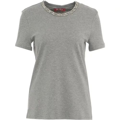 Max Mara - Tops > T-Shirts - Gray - Max Mara - Modalova