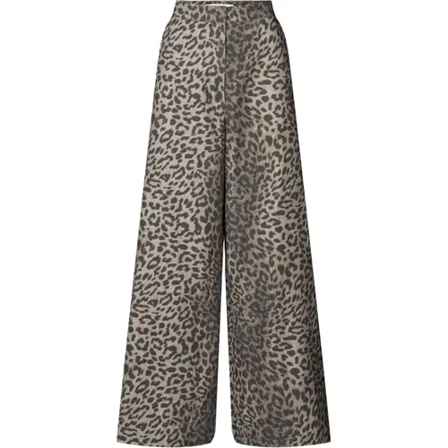 Trousers > Wide Trousers - - Rabens Saloner - Modalova