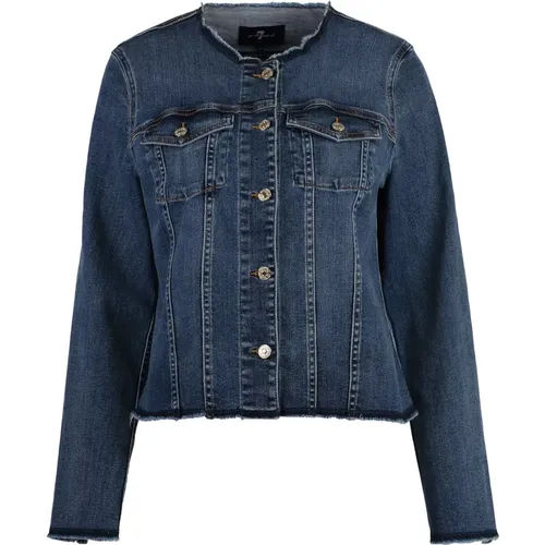 Jackets > Denim Jackets - - 7 For All Mankind - Modalova