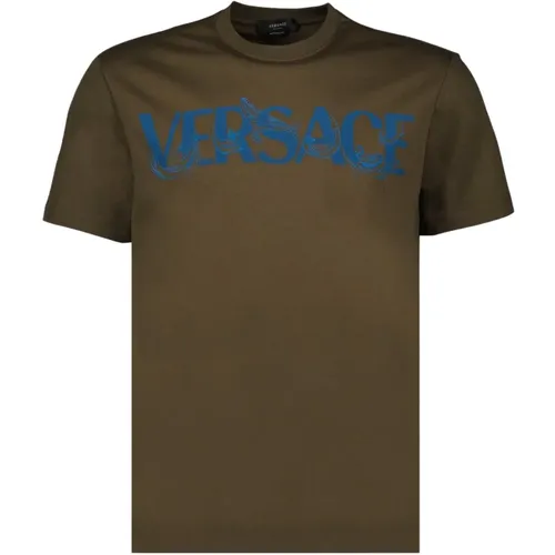Versace - Tops > T-Shirts - Green - Versace - Modalova