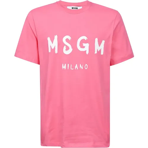 Msgm - Tops > T-Shirts - Pink - Msgm - Modalova