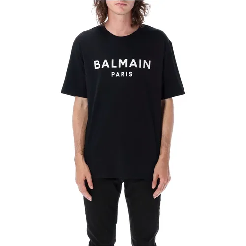 Balmain - Tops > T-Shirts - Black - Balmain - Modalova