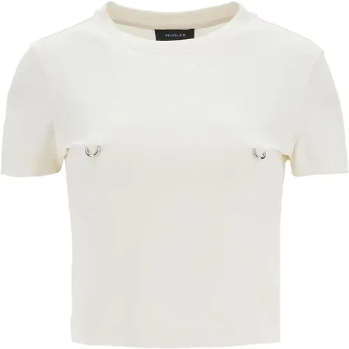 Mugler - Tops > T-Shirts - White - Mugler - Modalova