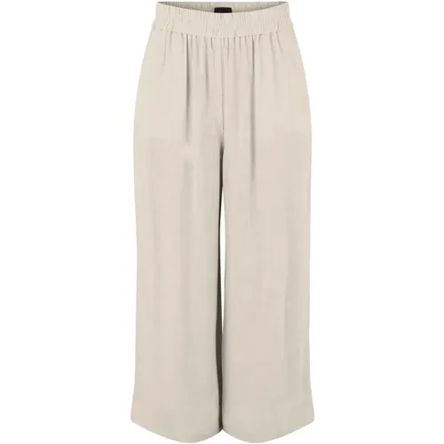 Trousers > Wide Trousers - - Pieces - Modalova