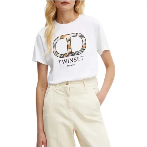 Twinset - Tops > T-Shirts - White - Twinset - Modalova