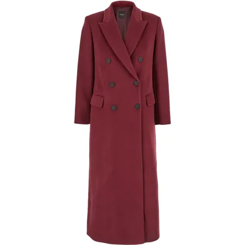 Coats > Double-Breasted Coats - - Plain Units - Modalova