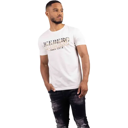 Iceberg - Tops > T-Shirts - Beige - Iceberg - Modalova