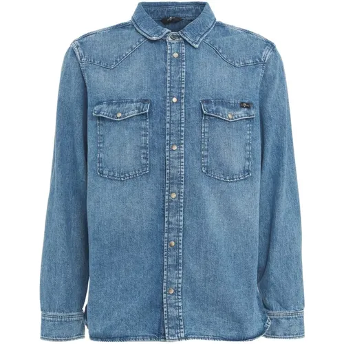 Shirts > Denim Shirts - - 7 For All Mankind - Modalova