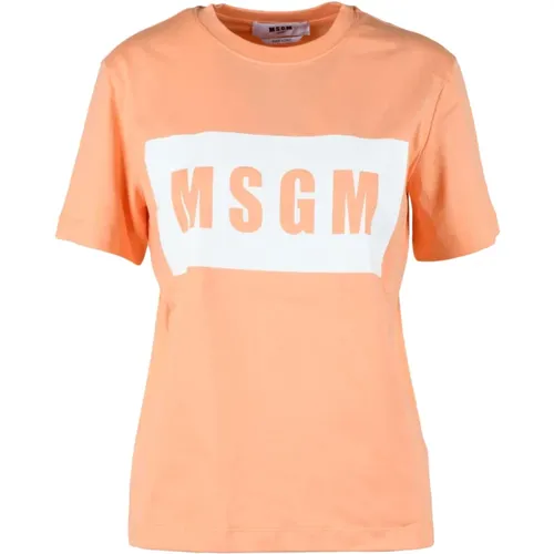 Msgm - Tops > T-Shirts - Pink - Msgm - Modalova