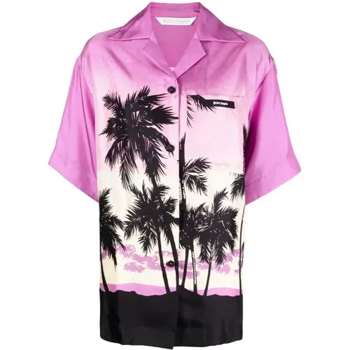 Shirts > Short Sleeve Shirts - - Palm Angels - Modalova