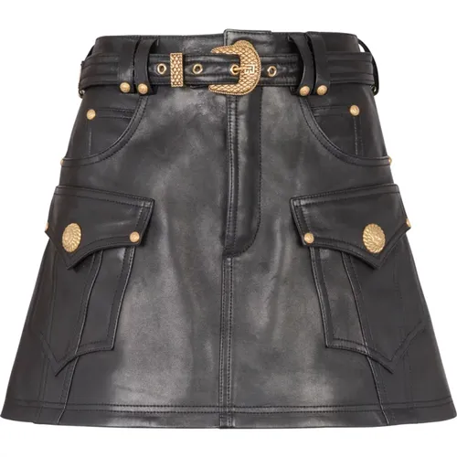 Skirts > Leather Skirts - - Balmain - Modalova