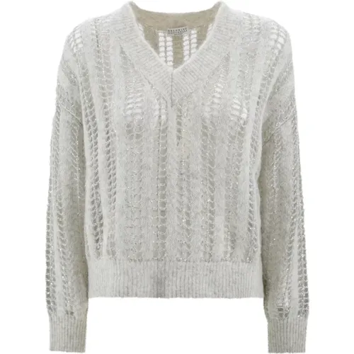 Knitwear > V-neck Knitwear - - BRUNELLO CUCINELLI - Modalova