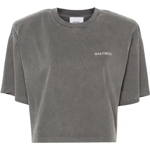 Halfboy - Tops > T-Shirts - Gray - Halfboy - Modalova