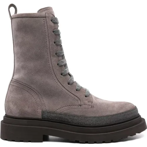 Shoes > Boots > Lace-up Boots - - BRUNELLO CUCINELLI - Modalova