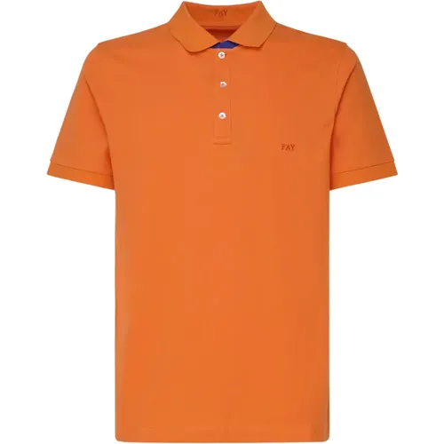 Fay - Tops > Polo Shirts - Orange - Fay - Modalova