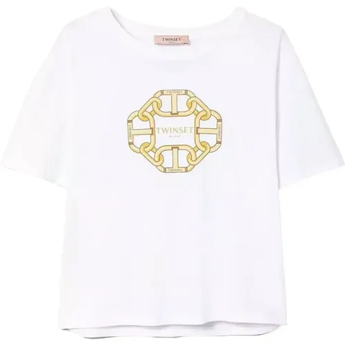 Twinset - Tops > T-Shirts - White - Twinset - Modalova