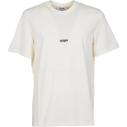 Msgm - Tops > T-Shirts - Beige - Msgm - Modalova