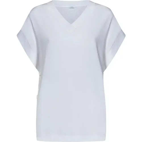 Malo - Tops > T-Shirts - White - Malo - Modalova