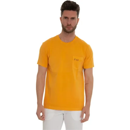 Fay - Tops > T-Shirts - Orange - Fay - Modalova