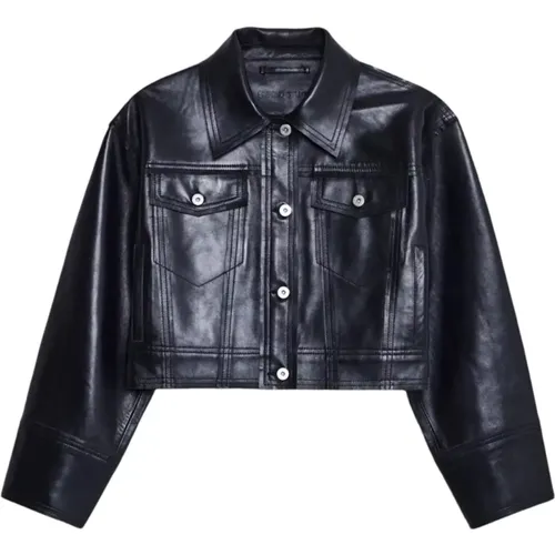 Jackets > Leather Jackets - - Stand Studio - Modalova