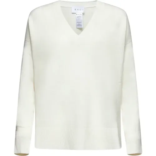 Knitwear > V-neck Knitwear - - Kaos - Modalova