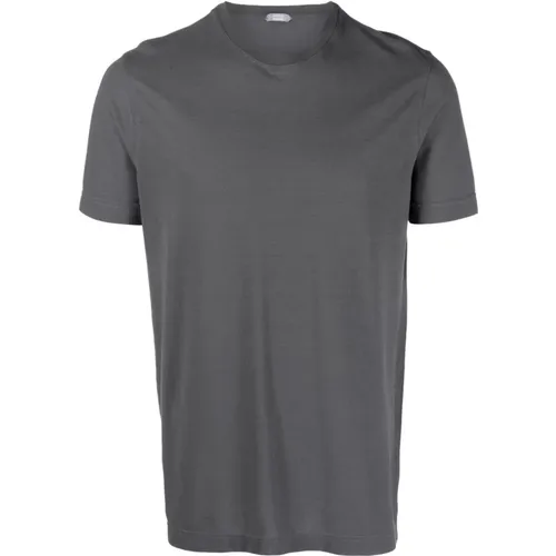 Zanone - Tops > T-Shirts - Gray - Zanone - Modalova