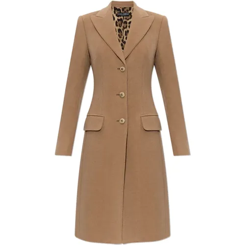 Coats > Single-Breasted Coats - - Dolce & Gabbana - Modalova