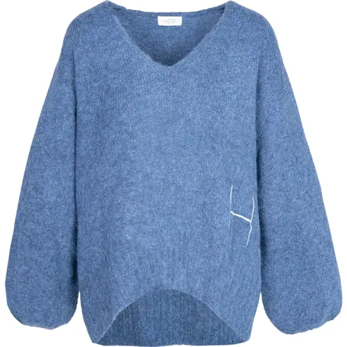 Knitwear > V-neck Knitwear - - Hést - Modalova