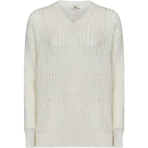 Knitwear > V-neck Knitwear - - Herno - Modalova