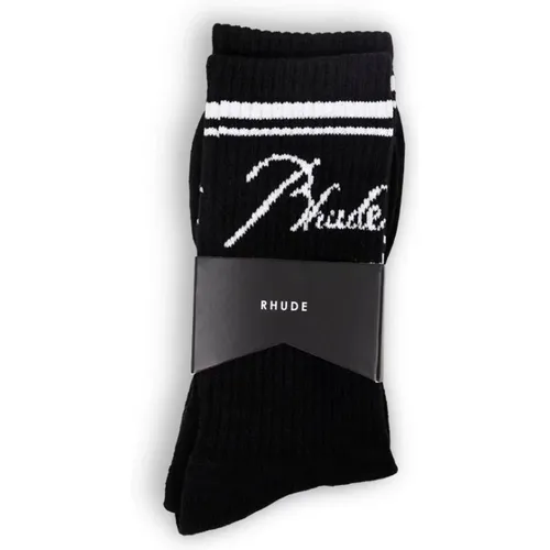 Rhude - Underwear > Socks - Black - Rhude - Modalova