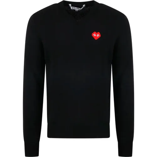 Knitwear > V-neck Knitwear - - Comme des Garçons Play - Modalova