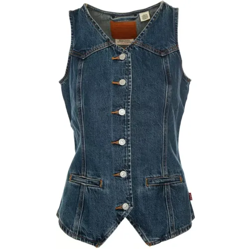 Levi's - Jackets > Vests - Blue - Levis - Modalova