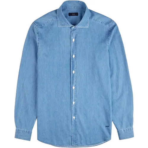 Shirts > Denim Shirts - - Fay - Modalova