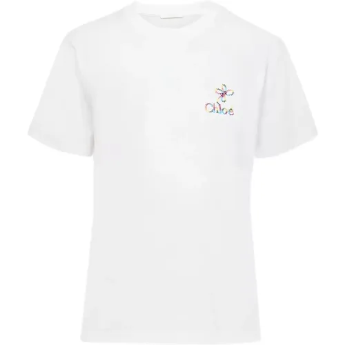 Chloé - Tops > T-Shirts - White - Chloé - Modalova